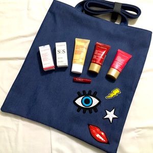 Clarins Denim Tote - Includes skincare samples